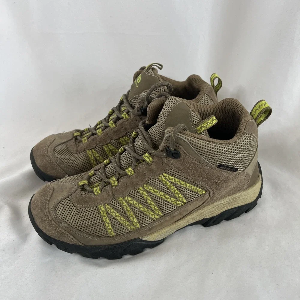 Gen-X Women's Hiking Boots Shoes 9.5‎ Green Beige High Top Active